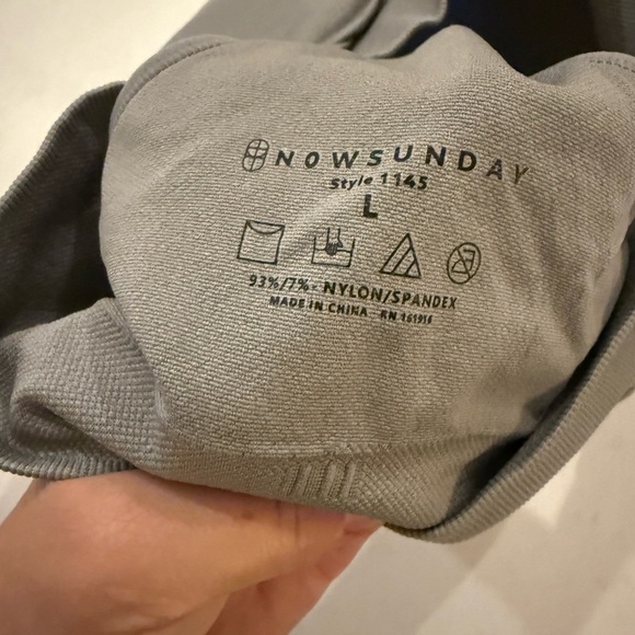 THE NOWSUNDAY RACERBACK SPORTS BRA quiet shade grey Large - Picture 4 of 4